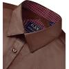 J.VER Men’s Casual Long Sleeve Stretch Dress Shirt Wrinkle-Free Regular Fit Button Down Shirts(Chocolate Brown)