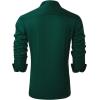 J.VER Men’s Casual Long Sleeve Stretch Dress Shirt Wrinkle-Free Regular Fit Button Down Shirts(Dark Green)