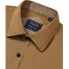 J.VER Men’s Casual Long Sleeve Stretch Dress Shirt Wrinkle-Free Regular Fit Button Down Shirts(Earthen Brown)