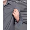 J.VER Men’s Casual Long Sleeve Stretch Dress Shirt Wrinkle-Free Regular Fit Button Down Shirts(Grey)