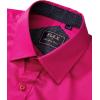 J.VER Men’s Casual Long Sleeve Stretch Dress Shirt Wrinkle-Free Regular Fit Button Down Shirts(Hot Pink)