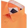 J.VER Men’s Casual Long Sleeve Stretch Dress Shirt Wrinkle-Free Regular Fit Button Down Shirts(Orange)