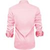 J.VER Men’s Casual Long Sleeve Stretch Dress Shirt Wrinkle-Free Regular Fit Button Down Shirts(Pink)