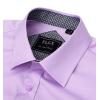 J.VER Men’s Casual Long Sleeve Stretch Dress Shirt Wrinkle-Free Regular Fit Button Down Shirts(Pink Purple)