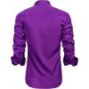 J.VER Men’s Casual Long Sleeve Stretch Dress Shirt Wrinkle-Free Regular Fit Button Down Shirts(Purple)