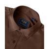 J.VER Men’s Dress Shirts Solid Long Sleeve Stretch Wrinkle-Free Formal Shirt Business Casual Button Down Shirts(Brown)
