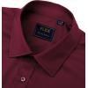 J.VER Men’s Dress Shirts Solid Long Sleeve Stretch Wrinkle-Free Formal Shirt Business Casual Button Down Shirts(Burgundy)