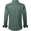 J.VER Men’s Dress Shirts Solid Long Sleeve Stretch Wrinkle-Free Formal Shirt Business Casual Button Down Shirts(Dark Green)