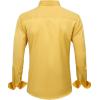 J.VER Men’s Dress Shirts Solid Long Sleeve Stretch Wrinkle-Free Formal Shirt Business Casual Button Down Shirts(Dark Yellow)