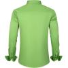 J.VER Men’s Dress Shirts Solid Long Sleeve Stretch Wrinkle-Free Formal Shirt Business Casual Button Down Shirts(Grass Green)