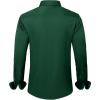 J.VER Men’s Dress Shirts Solid Long Sleeve Stretch Wrinkle-Free Formal Shirt Business Casual Button Down Shirts(Green)