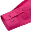 J.VER Men’s Dress Shirts Solid Long Sleeve Stretch Wrinkle-Free Formal Shirt Business Casual Button Down Shirts(Hot Pink)