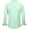 J.VER Men’s Dress Shirts Solid Long Sleeve Stretch Wrinkle-Free Formal Shirt Business Casual Button Down Shirts(Light Green)