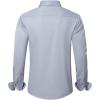 J.VER Men’s Dress Shirts Solid Long Sleeve Stretch Wrinkle-Free Formal Shirt Business Casual Button Down Shirts(Light Grey)