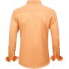 J.VER Men’s Dress Shirts Solid Long Sleeve Stretch Wrinkle-Free Formal Shirt Business Casual Button Down Shirts(Light Orange)