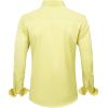 J.VER Men’s Dress Shirts Solid Long Sleeve Stretch Wrinkle-Free Formal Shirt Business Casual Button Down Shirts(Light Yellow)