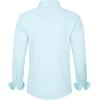 J.VER Men’s Dress Shirts Solid Long Sleeve Stretch Wrinkle-Free Formal Shirt Business Casual Button Down Shirts(Mist Blue)