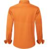 J.VER Men’s Dress Shirts Solid Long Sleeve Stretch Wrinkle-Free Formal Shirt Business Casual Button Down Shirts(Orange)