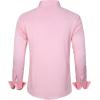 J.VER Men’s Dress Shirts Solid Long Sleeve Stretch Wrinkle-Free Formal Shirt Business Casual Button Down Shirts(Pink)