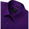 J.VER Men’s Dress Shirts Solid Long Sleeve Stretch Wrinkle-Free Formal Shirt Business Casual Button Down Shirts(Purple)