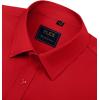 J.VER Men’s Dress Shirts Solid Long Sleeve Stretch Wrinkle-Free Formal Shirt Business Casual Button Down Shirts(Red)