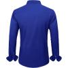J.VER Men’s Dress Shirts Solid Long Sleeve Stretch Wrinkle-Free Formal Shirt Business Casual Button Down Shirts(Royal Blue)