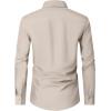 J.VER Men’s Dress Shirts Solid Long Sleeve Stretch Wrinkle-Free Formal Shirt Business Casual Button Down Shirts(Tan)