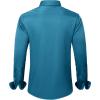 J.VER Men’s Dress Shirts Solid Long Sleeve Stretch Wrinkle-Free Formal Shirt Business Casual Button Down Shirts(Teal)
