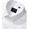 J.VER Men’s Dress Shirts Solid Long Sleeve Stretch Wrinkle-Free Formal Shirt Business Casual Button Down Shirts(White)