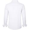J.VER Men’s Dress Shirts Solid Long Sleeve Stretch Wrinkle-Free Formal Shirt Business Casual Button Down Shirts(White)
