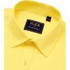 J.VER Men’s Dress Shirts Solid Long Sleeve Stretch Wrinkle-Free Formal Shirt Business Casual Button Down Shirts(Yellow)