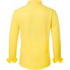 J.VER Men’s Dress Shirts Solid Long Sleeve Stretch Wrinkle-Free Formal Shirt Business Casual Button Down Shirts(Yellow)