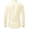 J.VER Men’s Dress Shirts Stretch Long Sleeve Formal Shirt Solid Business Casual Button Down Shirts for Wedding Prom(Beige)
