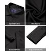 J.VER Men’s Dress Shirts Stretch Long Sleeve Formal Shirt Solid Business Casual Button Down Shirts for Wedding Prom(Black)