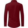J.VER Men’s Dress Shirts Stretch Long Sleeve Formal Shirt Solid Business Casual Button Down Shirts for Wedding Prom(Burgundy)