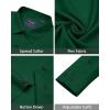 J.VER Men’s Dress Shirts Stretch Long Sleeve Formal Shirt Solid Business Casual Button Down Shirts for Wedding Prom(Green)