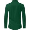 J.VER Men’s Dress Shirts Stretch Long Sleeve Formal Shirt Solid Business Casual Button Down Shirts for Wedding Prom(Green)