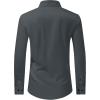 J.VER Men’s Dress Shirts Stretch Long Sleeve Formal Shirt Solid Business Casual Button Down Shirts for Wedding Prom(Grey)