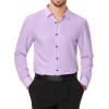 J.VER Men’s Dress Shirts Stretch Long Sleeve Formal Shirt Solid Business Casual Button Down Shirts for Wedding Prom(Lavender Purple)