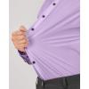 J.VER Men’s Dress Shirts Stretch Long Sleeve Formal Shirt Solid Business Casual Button Down Shirts for Wedding Prom(Lavender Purple)