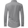 J.VER Men’s Dress Shirts Stretch Long Sleeve Formal Shirt Solid Business Casual Button Down Shirts for Wedding Prom(Silver Grey)
