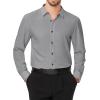 J.VER Men’s Dress Shirts Stretch Long Sleeve Formal Shirt Solid Business Casual Button Down Shirts for Wedding Prom(Silver Grey)