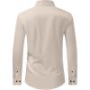 J.VER Men’s Dress Shirts Stretch Long Sleeve Formal Shirt Solid Business Casual Button Down Shirts for Wedding Prom(Tan)