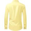 J.VER Men’s Dress Shirts Stretch Long Sleeve Formal Shirt Solid Business Casual Button Down Shirts for Wedding Prom(Yellow)