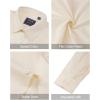 J.VER Men’s Dress Shirts Stretch Stain Shield Long Sleeve Solid Formal Shirt Business Casual Button Down Shirts(Beige)