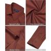 J.VER Men’s Dress Shirts Stretch Stain Shield Long Sleeve Solid Formal Shirt Business Casual Button Down Shirts(Caramel)