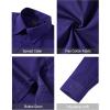 J.VER Men’s Dress Shirts Stretch Stain Shield Long Sleeve Solid Formal Shirt Business Casual Button Down Shirts(Dark Purple)
