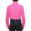 J.VER Men’s Dress Shirts Stretch Stain Shield Long Sleeve Solid Formal Shirt Business Casual Button Down Shirts(Hot Pink)