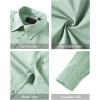 J.VER Men’s Dress Shirts Stretch Stain Shield Long Sleeve Solid Formal Shirt Business Casual Button Down Shirts(Light Green)