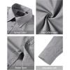 J.VER Men’s Dress Shirts Stretch Stain Shield Long Sleeve Solid Formal Shirt Business Casual Button Down Shirts(Light Grey)